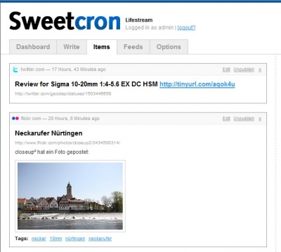 Sweetcron Installation 4